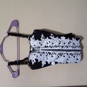 Black and white corset style